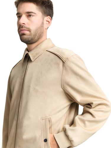 Jacke in Wildleder-Optik XL Regular Fit - Cashew Beige