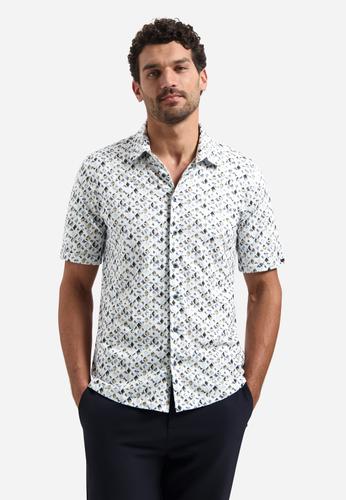Shirt Short Sleeve Jersey Allover Printed XL Regular Fit - Blue