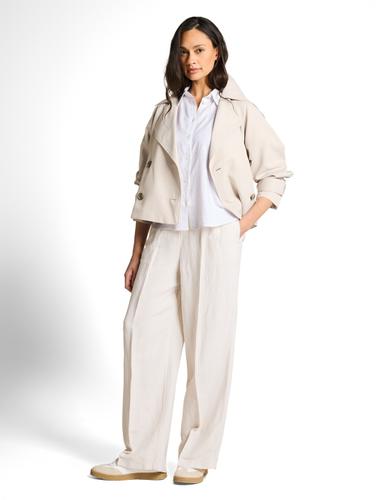 Loose Fit Bluse mit Leinenanteil