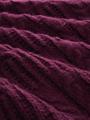 Strukturierter Pullover mit Schlitzen L Loose Fit - Black Berry Melange