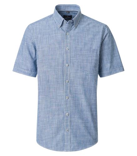 Freizeithemd Kurzarm L Casual Fit - Blau