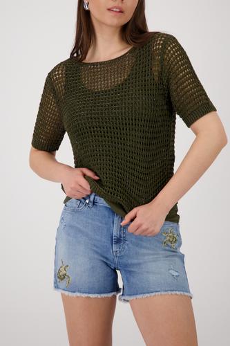 Strickpullover mir Ajour-Struktur