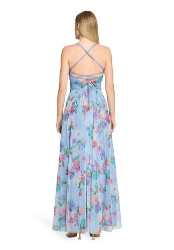 Abendkleid 34 Ausgestellt - Blue/Rosé