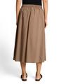 High Waist Midi-Rock mit Taschen 42 High Waist Fit - Taupe Grey