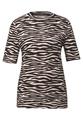 T-Shirt mit Zebra Print 36 - Deep Roast Brown