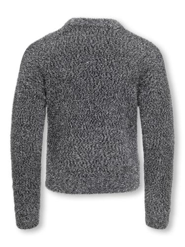 KOGPIUMO GLITTER L/S O-NECK KNT 146/152 Normal geschnitten - Black