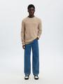 SLHNEIL LS KNIT NEPS CREW NECK XL Normal geschnitten - Oatmeal