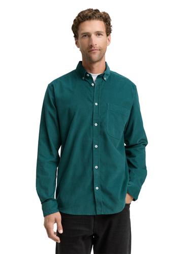 Regular Fit Cordhemd mit Brusttasche XXL Regular Fit - Jasper Green