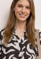Bluse mit Split Neck aus Leinenmix