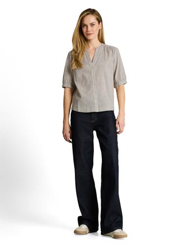 Bluse aus Baumwolle 40 Regular Fit - Silver Olive