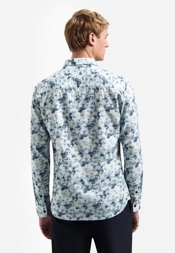 Shirt Allover Printed Yarn Dyed Dobby XL Regular Fit - Blue