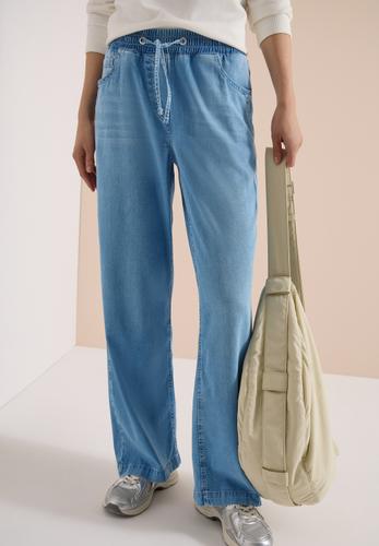 High Waist Wide Leg Jeans im Loose Fit L/30 - Light Blue Used Wash