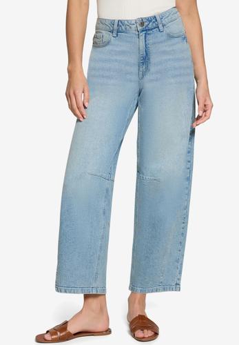 Barrel-Jeans Mid Waist 29 Inch 40 - Light Blue Denim