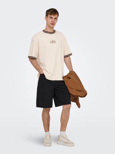 ONSLES CLASSIQUES CASPIAN BOXY SS TEE L Box Fit - Whitecap Gray