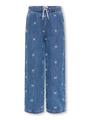 KMGPIERCE WIDE BOW JEANS DNM YOK 128 Weite Passform - kurz geschnitten - Medium Blue Denim