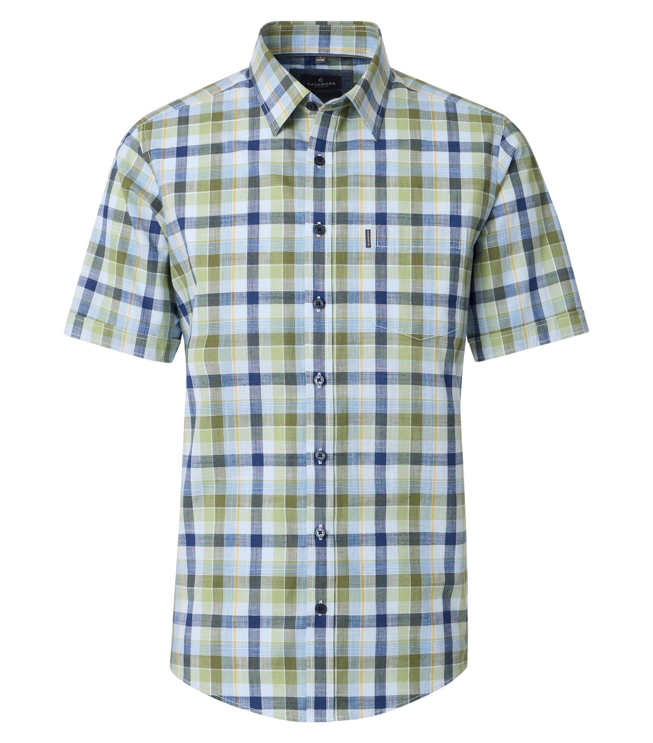 Freizeithemd Kurzarm 5XL Comfort Fit - Grün