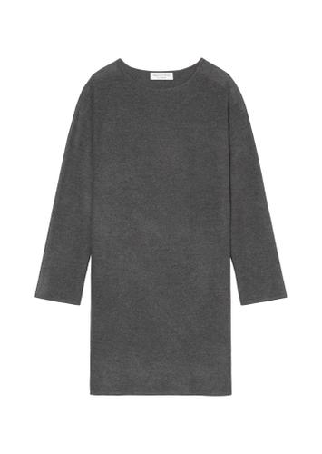 Wollkleid loose Grau 34