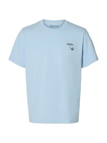 SLHASPEN EMB SS O-NECK TEE