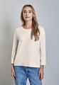 Strickpullover mit Rundhals 40 - Cream White Melange