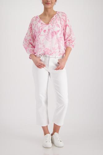 Bluse mit Blumenmuster 40 - French Rose Gemustert