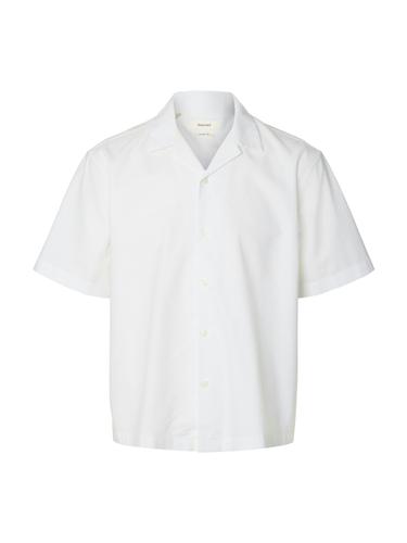 SLHRLXOXFORD SS SHIRT RESORT XL Locker geschnitten - White