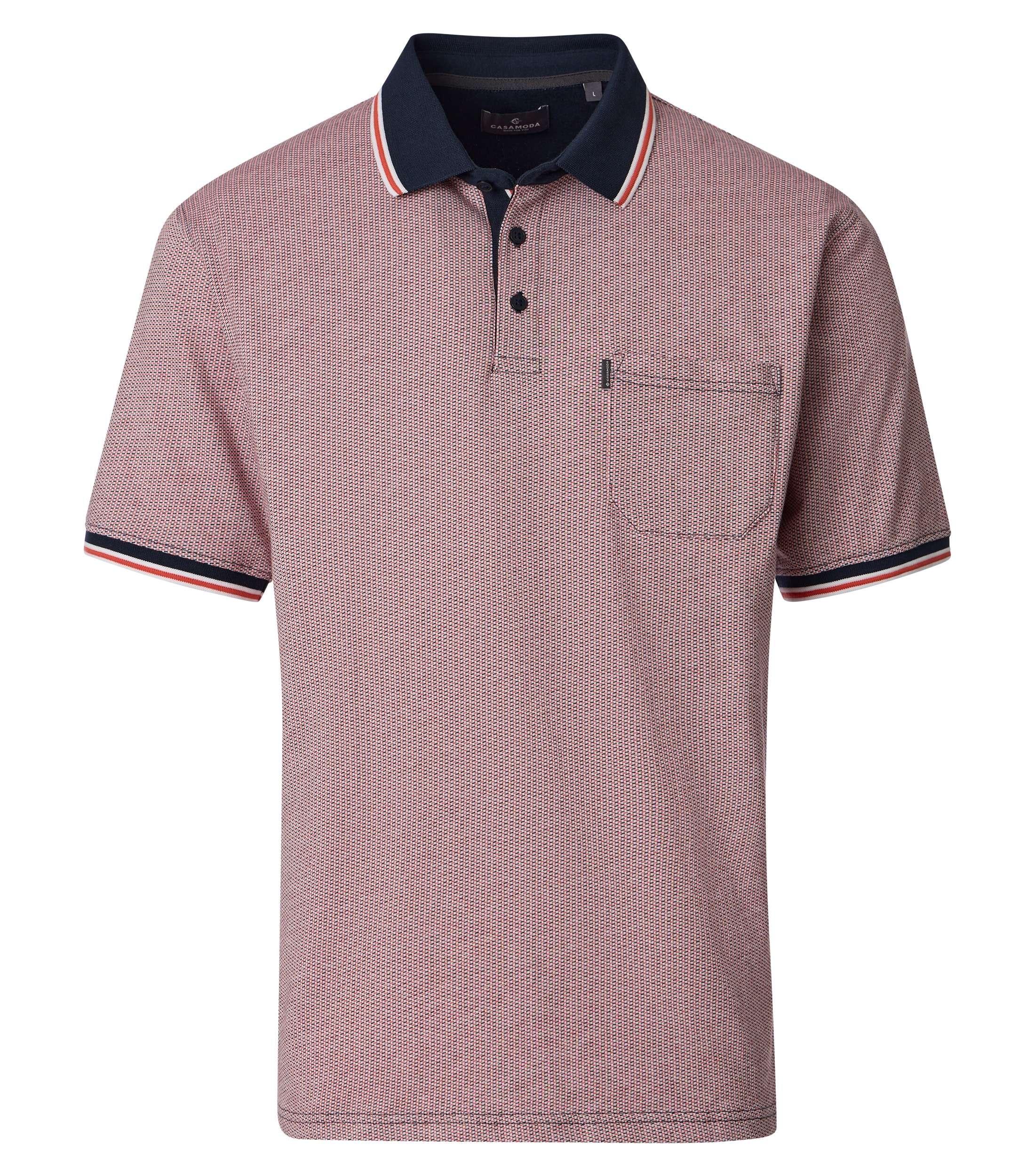 Polo-Shirt L Basic Circular Knit - Rot