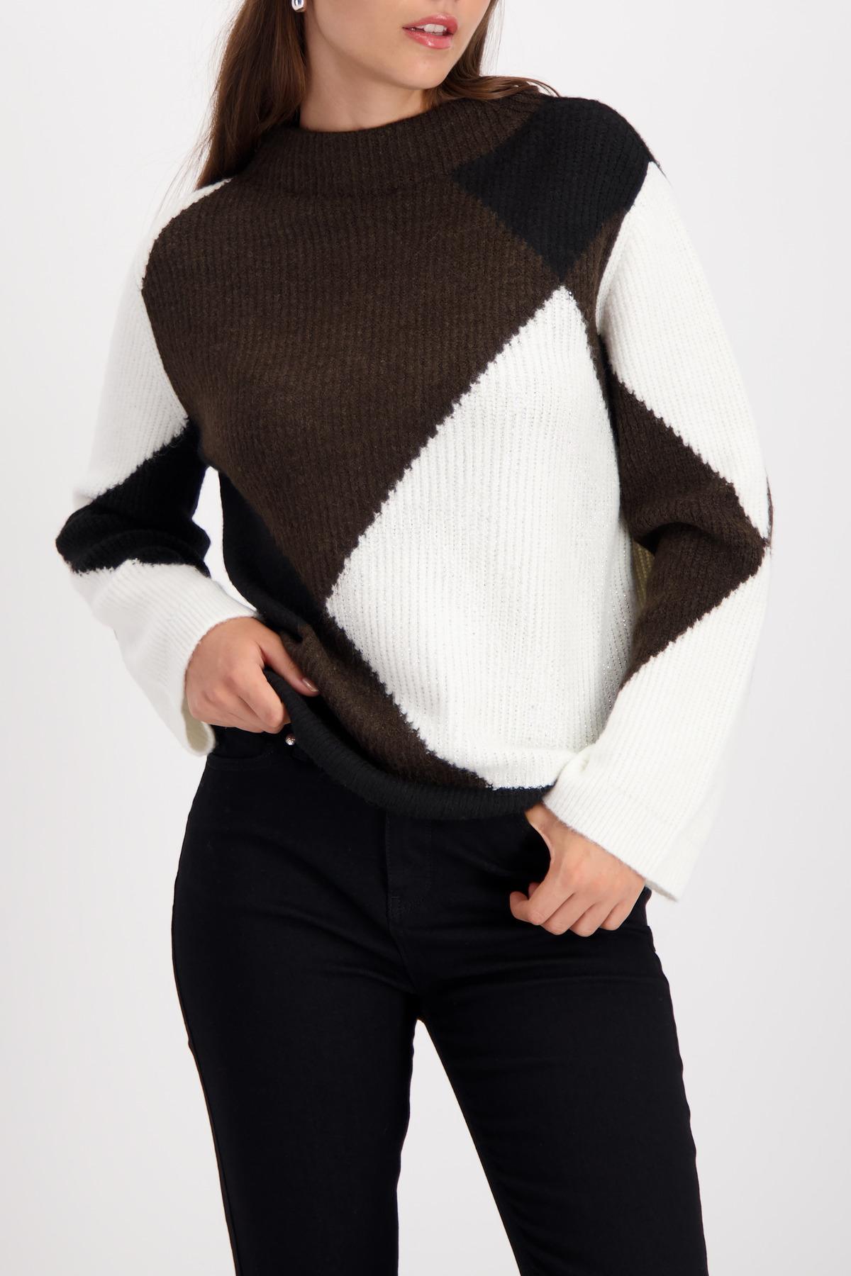 Strickpullover mit Rautenmuster 46 - Brownie