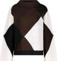 Strickpullover mit Rautenmuster 46 - Brownie