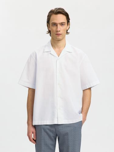 SLHRLXOXFORD SS SHIRT RESORT XL Locker geschnitten - White
