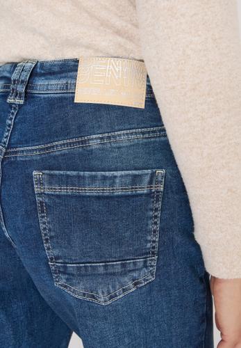 Wide Leg Patch Pocket Jeans 28/30 - Mid Blue Used Wash