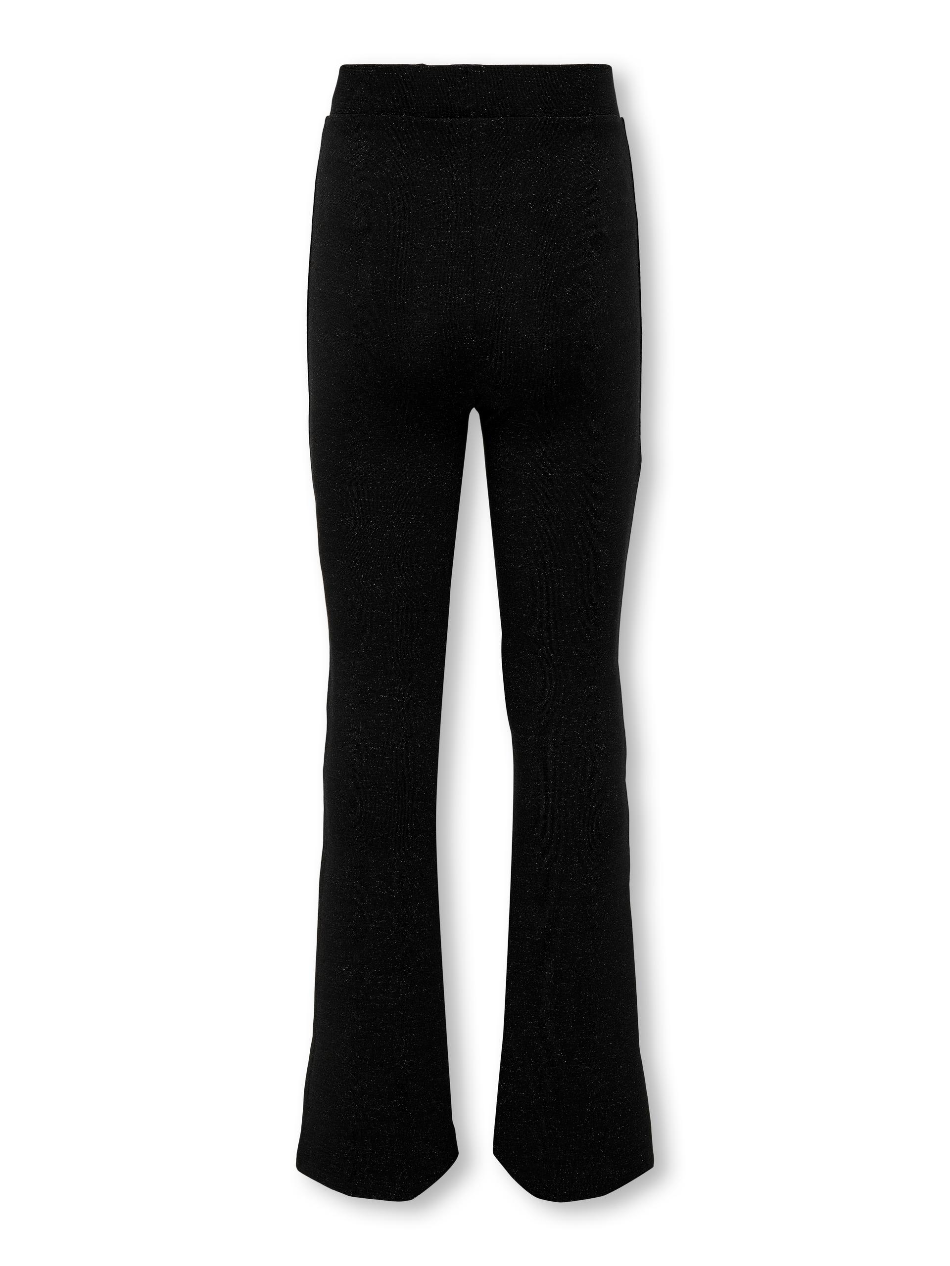 KOGROMA GLITTER FLAIRED PANT JRS 140 Normal geschnitten - Black