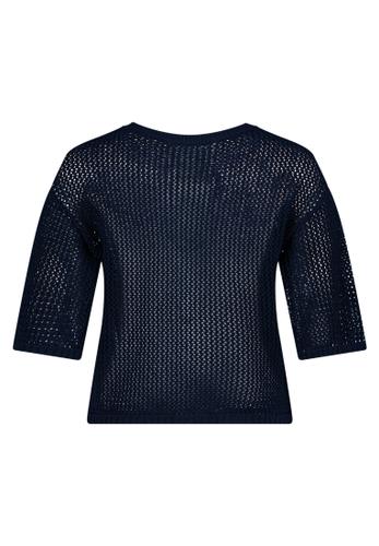 Strickpullover 44 Gerade - Dunkelblau