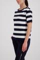 Sweatshirt mit Brusttasche 38 - Marine Ringel