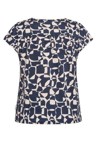 Blusenshirt M Lässig - Dark Blue/Nature