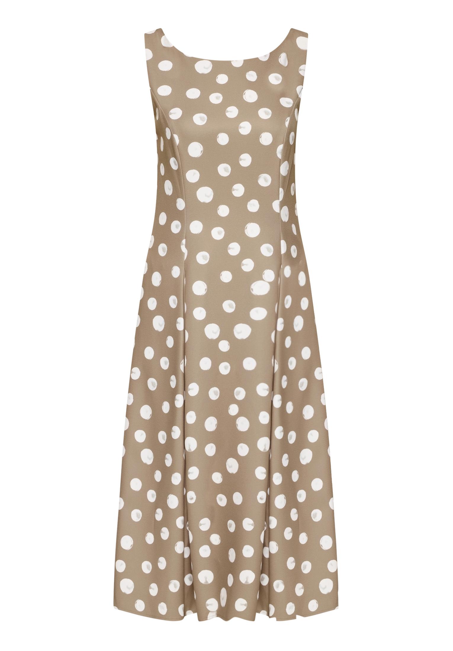 Cocktailkleid 46 A-Linie - Taupe/White