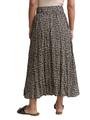 High Waist Midi-Rock aus Viskose 38 High Waist Fit - Abstract Black Grid Design
