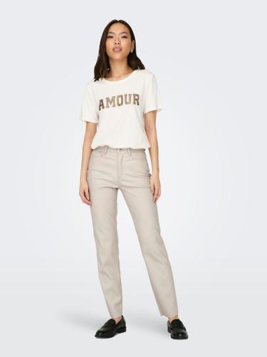 ONLEMILY HW ST ANK FAUX LEATHER PNT