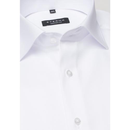 Cover Shirt Twill Langarm 44/Langarm - 65cm COMFORT FIT - Weiß