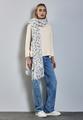 Strickpullover mit Rundhals 40 - Cream White Melange