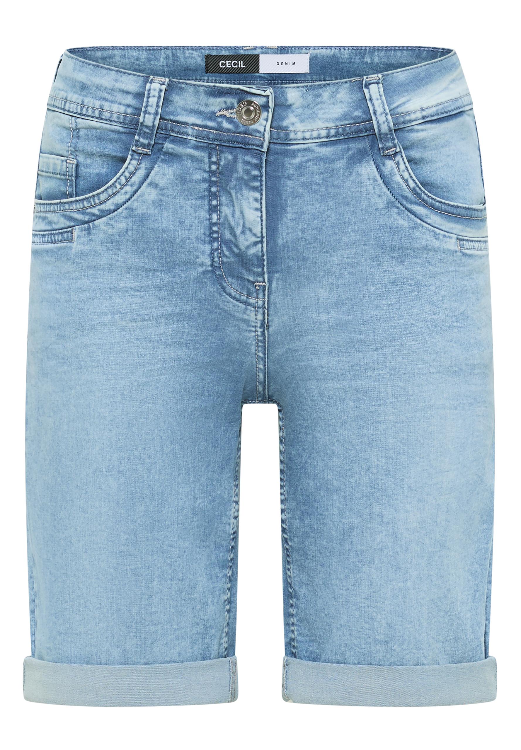Slim Leg Jeansshorts im Casual Fit 28 - Authentic Used Wash