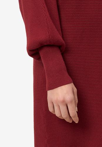 Strickkleid strukturiert U-Boot Ausschnitt 44 - Cabernet