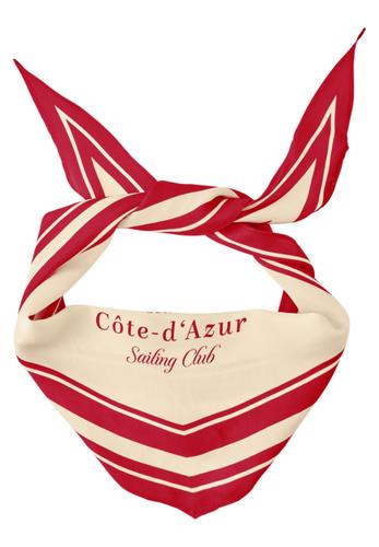 Nickituch in Diamantform mit Wording One size - Salsa Red