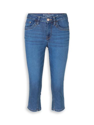 TTLENE SLIM Capri Jeans mit hohem Stretch 27 Slim Fit - Clean Mid Stone Blue Denim