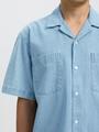 SLHRLXCARLO DENIM SS SHIRT RESORT