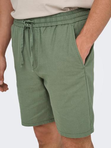 ONSLINUS 0007 COT LIN SHORTS NOOS M Normal geschnitten - Sea Spray