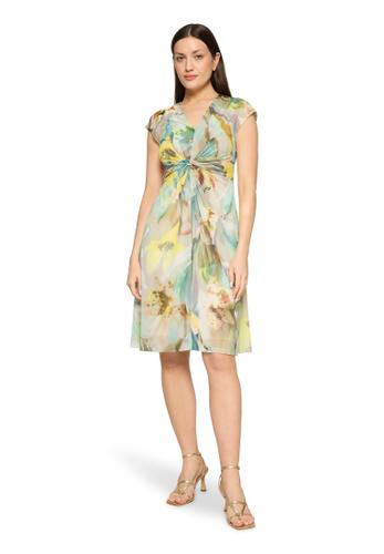 Mesh-Kleid 46 Figurnah - Mint/Nature