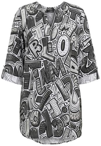 Bluse 46 - Grau