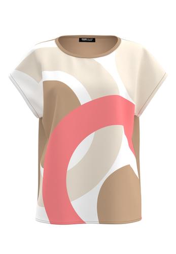 Blusenshirt NOS mit grafischem Design 44 - Tangerine/affogato/ecru/cream