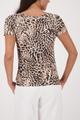 T-Shirt mit Leo-Muster 40 - Dark Chocolate Gemustert