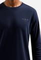 T-Shirt Long Sleeve Crewneck Solid Heavy Interlock XL Regular Fit - Night